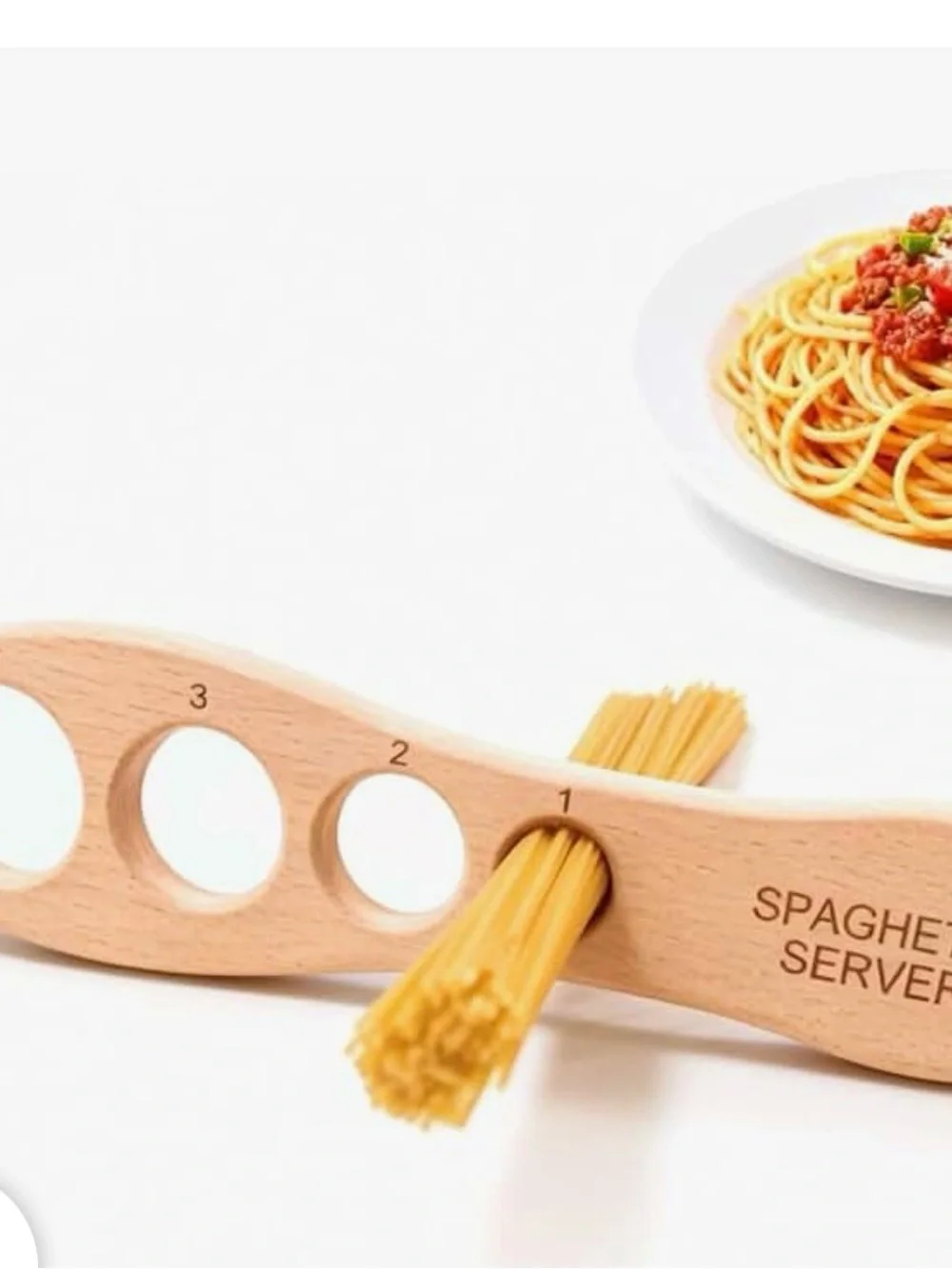 White Plastic Pasta 🍝 Measurer